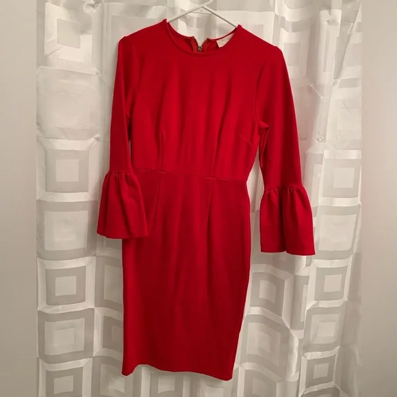 Rachel Parcell red bell sleeve dress size small - Picture 4 of 4